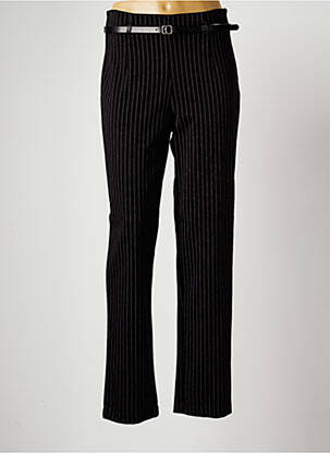 Pantalon droit stretch taille normale noir PAUL BRIAL femme