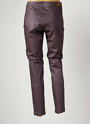 Pantalon slim tissage enduit taille normale violet PAUL BRIAL femme