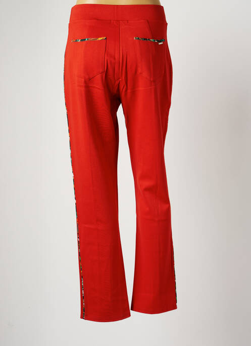 Pantalon droit orange MALOKA pour femme