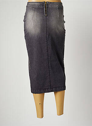 Jupe mi-longue coupe droite gris PAUL BRIAL femme