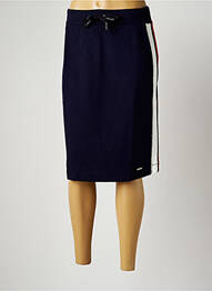 Jupe mi-longue stretch bleu MALOKA femme