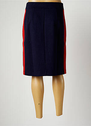 Jupe mi-longue stretch bleu MALOKA femme