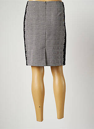 Jupe courte coupe droite gris PAUL BRIAL femme