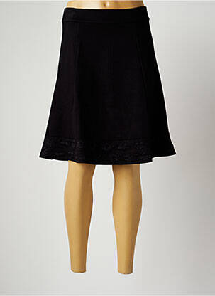 Jupe courte coupe évasée noir PAUL BRIAL femme