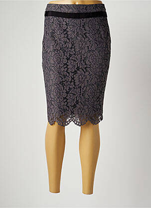 Jupe mi-longue coupe droite gris PAUL BRIAL femme
