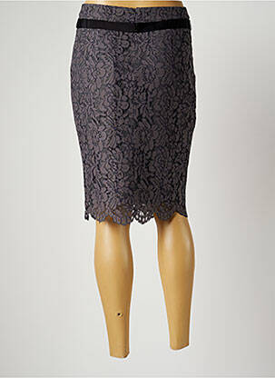 Jupe mi-longue coupe droite gris PAUL BRIAL femme