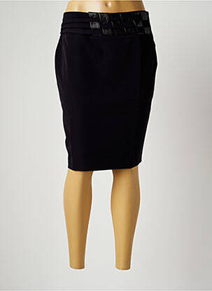 Jupe mi-longue coupe droite noir PAUL BRIAL femme