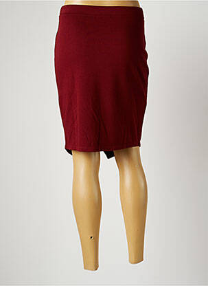 Jupe mi-longue coupe droite violet MALOKA femme