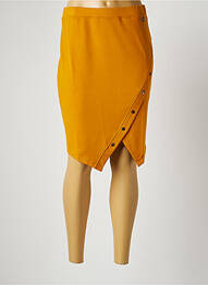 Jupe mi-longue coupe droite jaune MALOKA femme