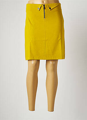Jupe courte coupe évasée jaune MALOKA femme