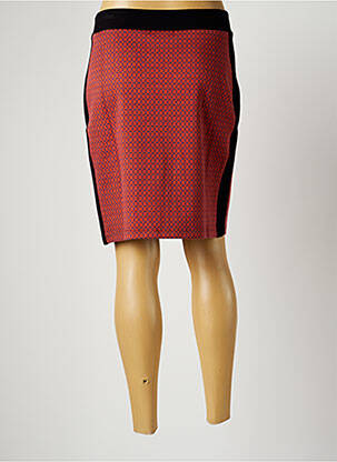 Jupe courte coupe droite orange MALOKA femme