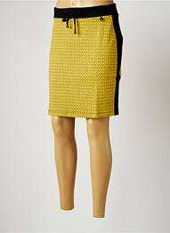 Jupe courte coupe droite jaune MALOKA femme