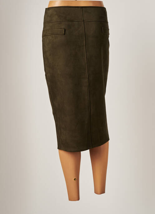 Jupe mi-longue vert HALOGENE pour femme