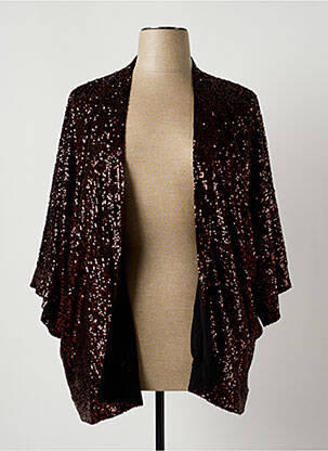 Veste kimono marron MAT. pour femme