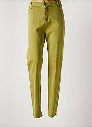 Jeans coupe slim vert YESTA pour femme