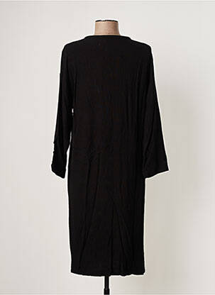 Robe mi-longue manches 3/4 manches 3/4 noir PAN femme
