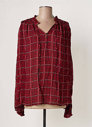 Blouse légère et transparente manches longues rouge OTTOD'AME femme