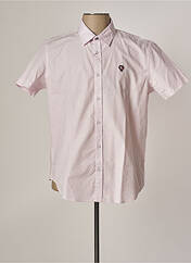 Chemise manches courtes rose CAMBE pour homme seconde vue