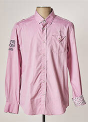 Chemise manches longues rose CAMBE pour homme seconde vue