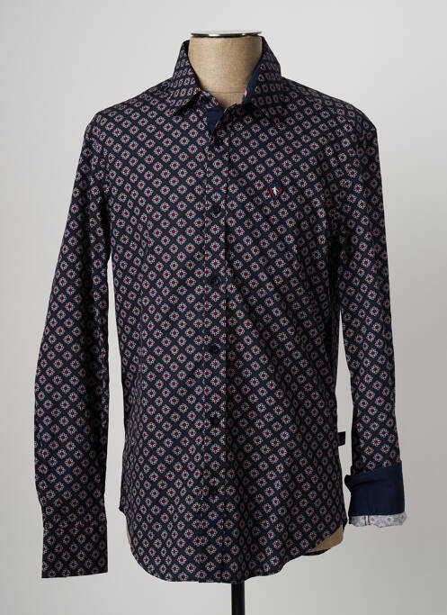 Chemise manches longues bleu CAMBE pour homme