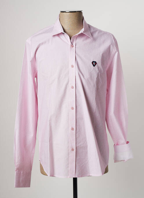 Chemise manches longues rose CAMBE pour homme