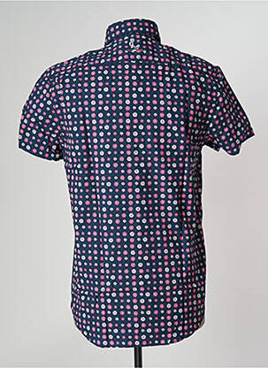 Chemise manches courtes coupe cintrée bleu CAMBE homme