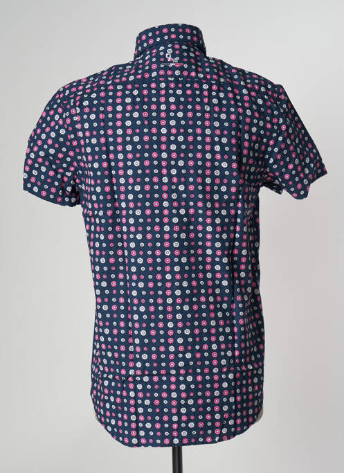 Chemise manches courtes coupe cintrée bleu CAMBE homme