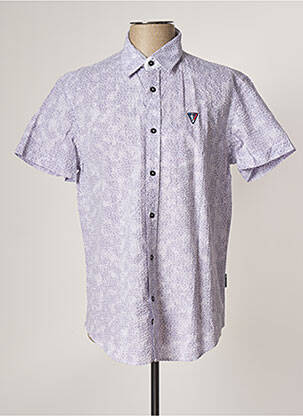 Chemise manches courtes violet CAMBE pour homme