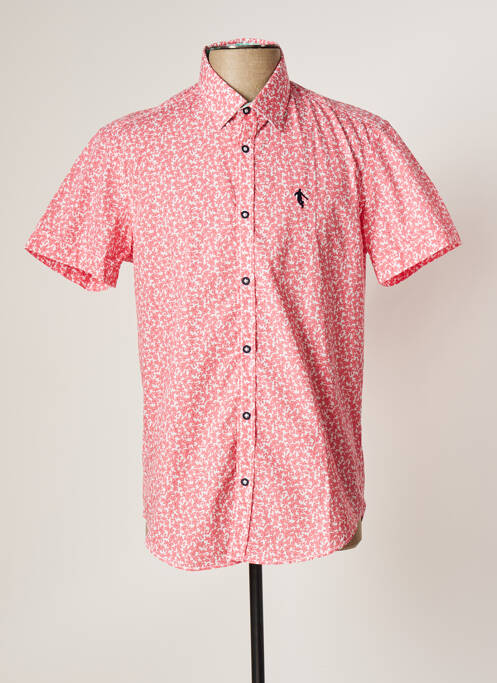 Chemise manches courtes rose CAMBERABERO pour homme