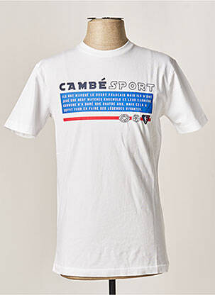 T-shirt blanc CAMBE pour homme