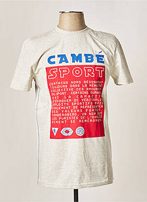 T-shirt gris CAMBE pour homme