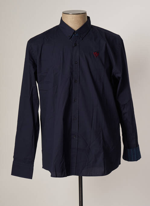 Chemise manches longues bleu CAMBERABERO pour homme