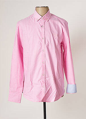 Chemise manches longues rose CAMBERABERO pour homme