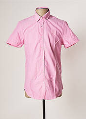 Chemise manches courtes rose CAMBE pour homme seconde vue
