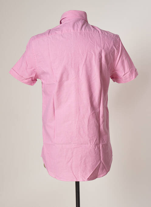 Chemise manches courtes rose CAMBE pour homme