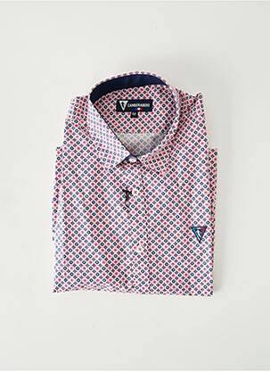 Chemise manches courtes imprimé fantaisie rouge CAMBERABERO homme