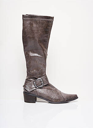 Bottes bout pointu talon de 4 à 6cm gris MADISON femme