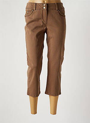 Pantacourt stretch taille normale marron EVER EASY BY JAC JAC femme