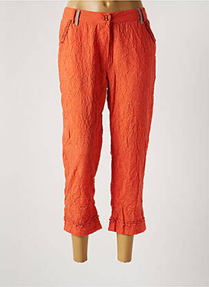 Pantacourt coupe droite taille normale orange JAC JAC femme