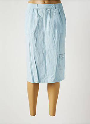 Jupe mi-longue coupe droite bleu LES MARINS DE JAC JAC femme