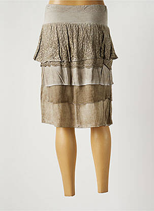 Jupe mi-longue taille normale gris JAC JAC femme
