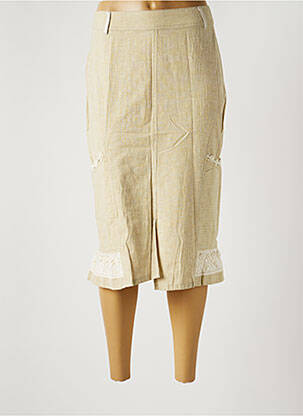 Jupe mi-longue taille normale beige JAC JAC femme