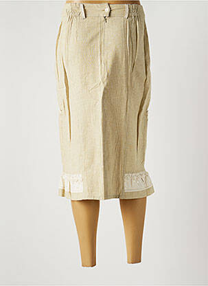 Jupe mi-longue taille normale beige JAC JAC femme