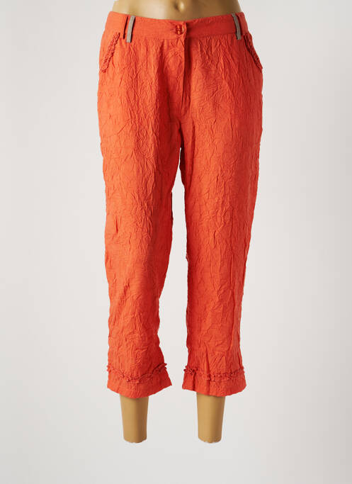 Pantacourt coupe droite taille normale orange JAC JAC femme