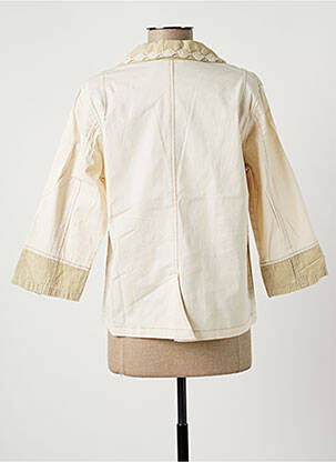 Veste casual col tailleur beige JAC JAC femme
