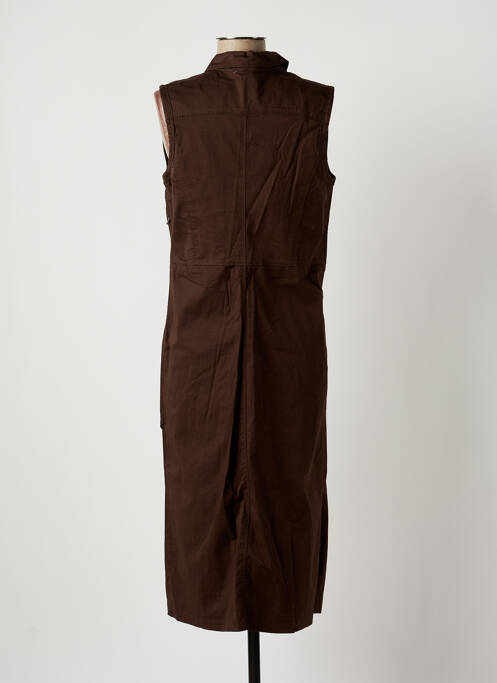 Robe mi-longue marron JAC JAC pour femme