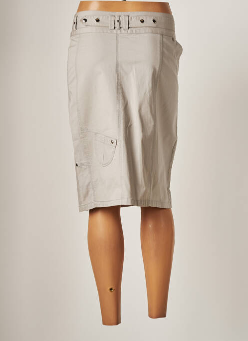 Jupe mi-longue gris JAC JAC pour femme