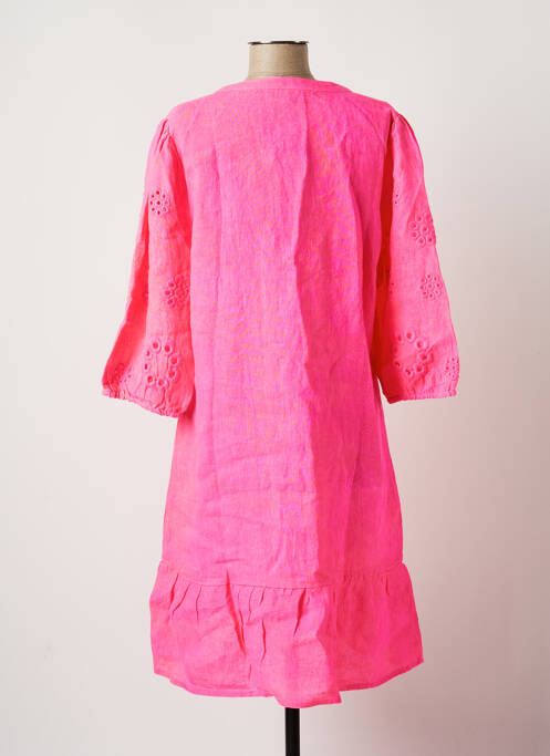 Robe mi-longue rose K-DESIGN femme