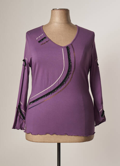 T-shirt violet JEAN GABRIEL pour femme