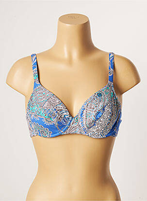 Haut de maillot de bain stretch bleu EMPREINTE femme